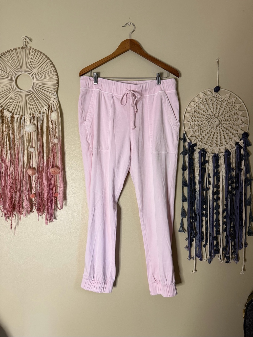 Anthropologie Cloth & Stone Joggers Pants Pink Size Large